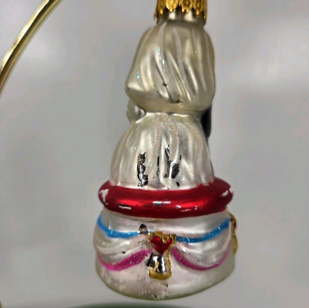 VTG‎ Wedding Bride Groom Couple Glass Christmas Tree Ornament Gift  Hand Painted - Picture 3 of 11